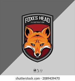 FOXES ESPORTES PLANTILLA DE LOGOTIPO FORMATO LISTO EPS 10