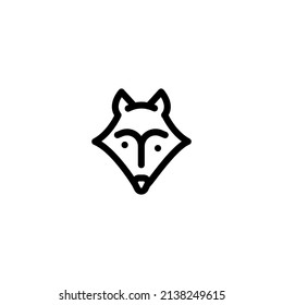 foxes fox animal Outline Icon, Logo, and illustration Vector