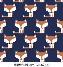 foxes illustration. Vector cute cartoon fox. Baby Fox vector illustration.