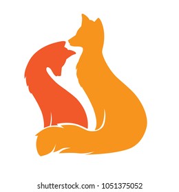 foxes in love, logo element