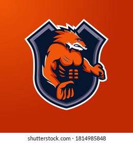 Foxes mascot logo design vector with modern illustration concept style for badge, emblem and t shirt printing. Angry foxes illustration for e-sport team