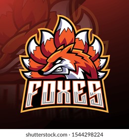 Foxes sport mascot logo design