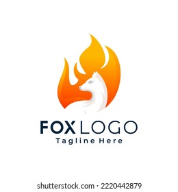 Foxes vector logo mascot illustration 