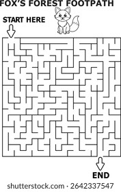 Foxs forest footpath maze game for kids fun activity