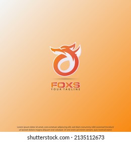 Diseño del logo Foxs buen uso para marca de emblema de identyti símbolo y más