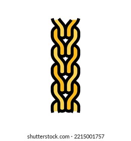 foxtail chain color icon vector. foxtail chain sign. isolated symbol illustration