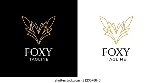 Estilo de monolina del logotipo de la cabeza del pie