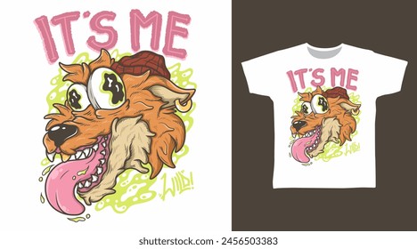 Foxy Monster Illustration Pop Art Tshirt Designs.