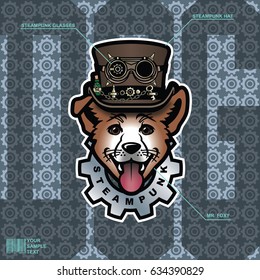 Foxy steampunk dog