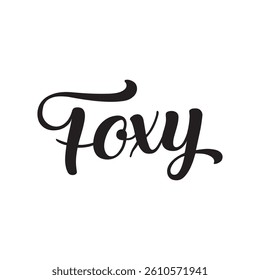foxy text on white background.