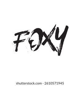 foxy text on white background.