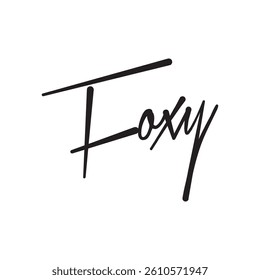 foxy text on white background.