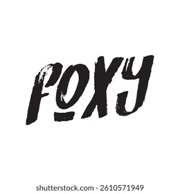 foxy text on white background.