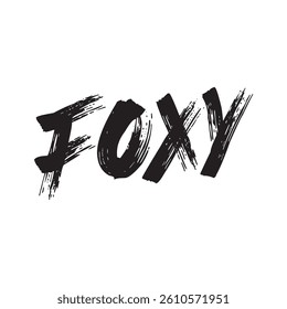 foxy text on white background.