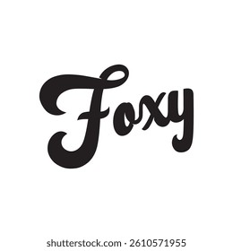 foxy text on white background.