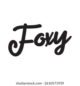 foxy text on white background.