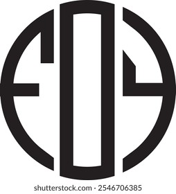 FOY Circle logo design, icon, symbol, vector file 