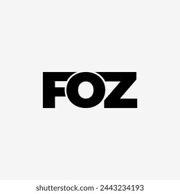 FOZ letter monogram typography logo