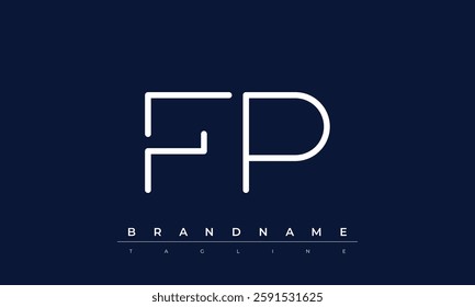 FP Abstract letter logo. This logo icon incorporate with abstract shape in the creative way