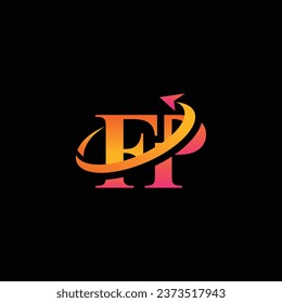 Diseño de logotipo creativo aeroespacial FP