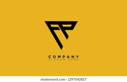 FP Alphabet letters Initials Monogram logo PF, F and P