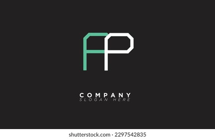 FP Alphabet letters Initials Monogram logo PF, F and P