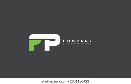 FP Alphabet letters Initials Monogram logo and PF
