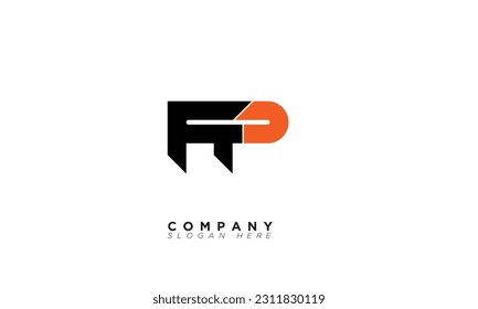 FP Alphabet letters Initials Monogram logo PF, F and P