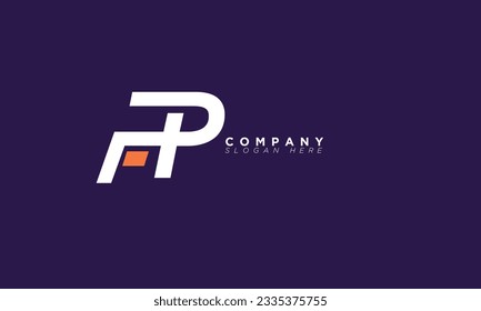 Letras alfabetas FP Iniciales Monograma PF, F y P