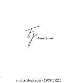 FP f p Initial handwriting creative fashion elegant design logo Sign Symbol template vector icon