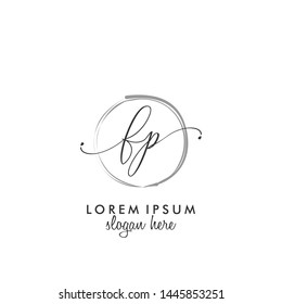 FP Initial beauty monogram logo vector
