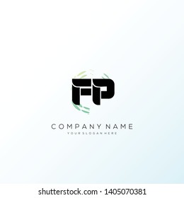 FP initial letter abstract logo design vector.