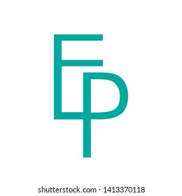 fp initial letter for business name with green colour