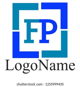 FP Initial  Letter Logo Design Template Element Vector 10