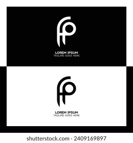 FP initial letters linked elegant logo. letter F and P pattern design monogram