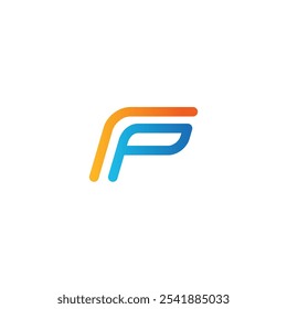 FP Initial Logo Design. Letter PF Icon