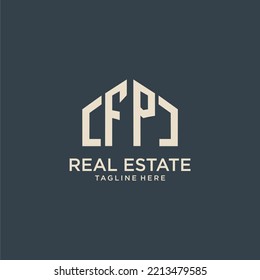 FP initial monogram logo for real estate design