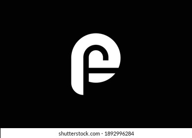 FP letter logo design on luxury background. PF monogram initials letter logo concept. FP icon design. PF elegant and Professional white color letter icon on black background.