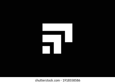 FP letter logo design on luxury background. PF monogram initials letter logo concept. FP icon design. PF elegant and Professional white color letter icon design on black background.