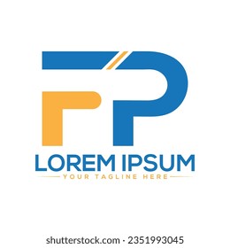 Diseño de logotipo de carta FP diseño de logotipo único y moderno