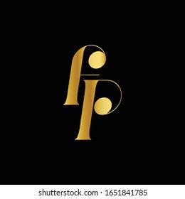 FP letter Type Logo Design vector Template. Abstract Letter FP logo Design template
