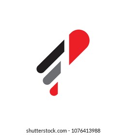 fp letter vector logo