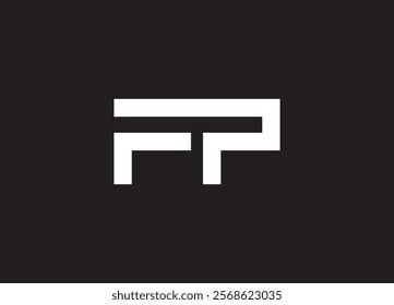 FP Logo Design Template Vector Graphic Branding Element.
