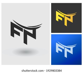FP logo design, vector letter initial template luxury brand