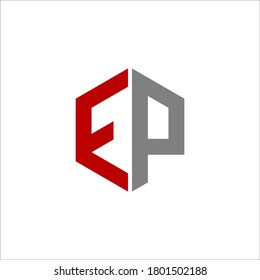 FP logo design vector sign