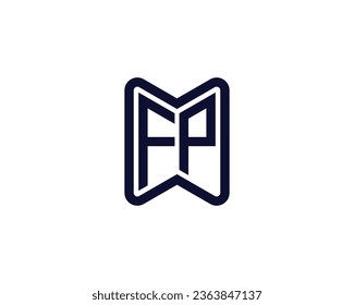 FP logo design vector template