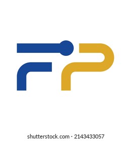 FP Monogram, Modern and Hi tech, EPS 10 vector