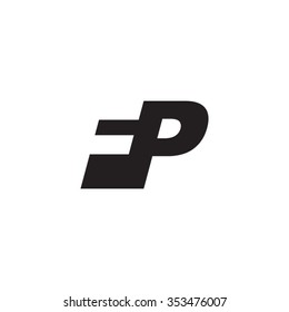 FP negative space letter logo