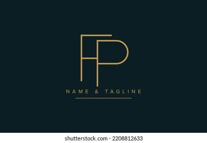 FP or PF Abstract initial monogram letter alphabet logo