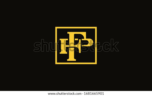 FP or PF abstract letter mark line art\
minimal alphabet letter vector logo\
template\
\
